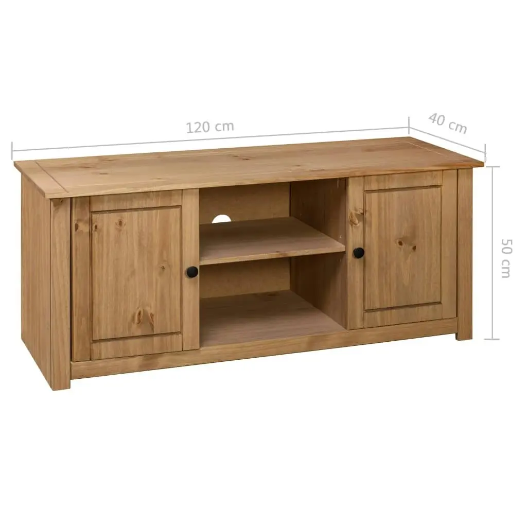 TV Cabinet 120x40x50 cm Solid Pine Wood Panama Range 282670