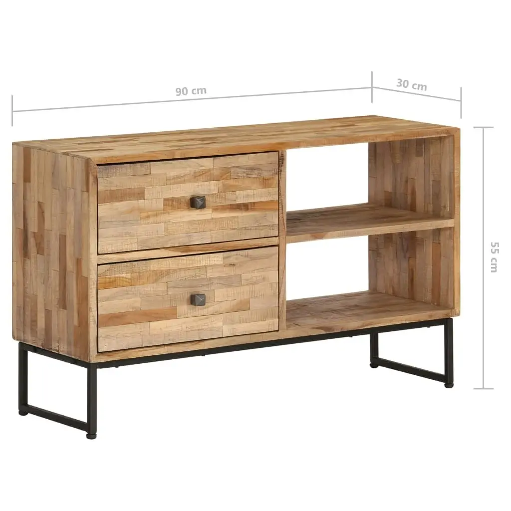 TV Cabinet Reclaimed Teak Wood 90x30x55 cm 246081