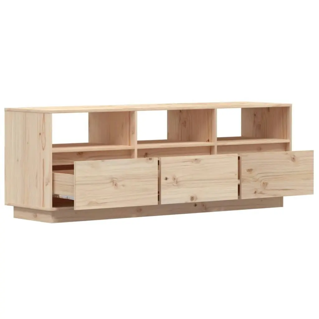 TV Cabinet 140x37x50 cm Solid Wood Pine 813430