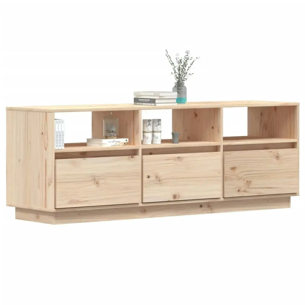 TV Cabinet 140x37x50 cm Solid Wood Pine 813430