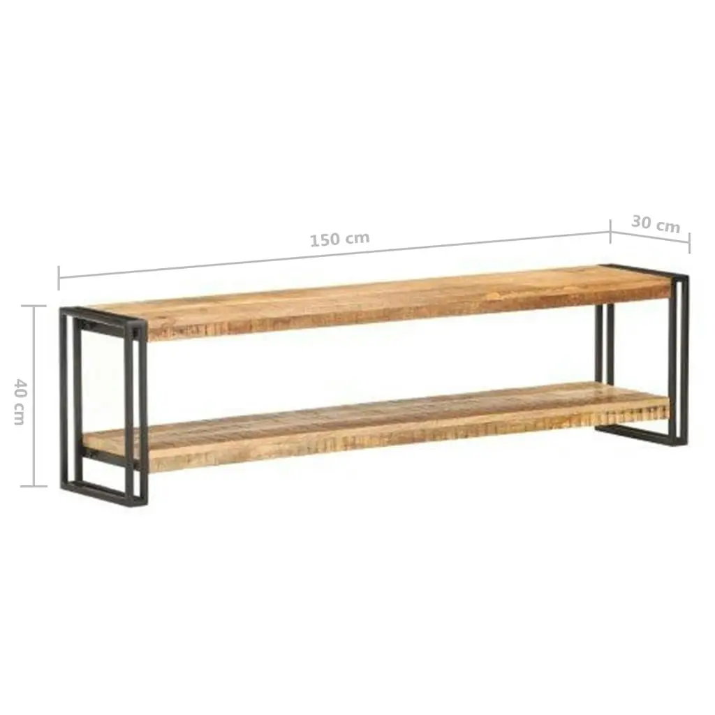 TV Cabinet 150x30x40 cm Rough Mango Wood 320791