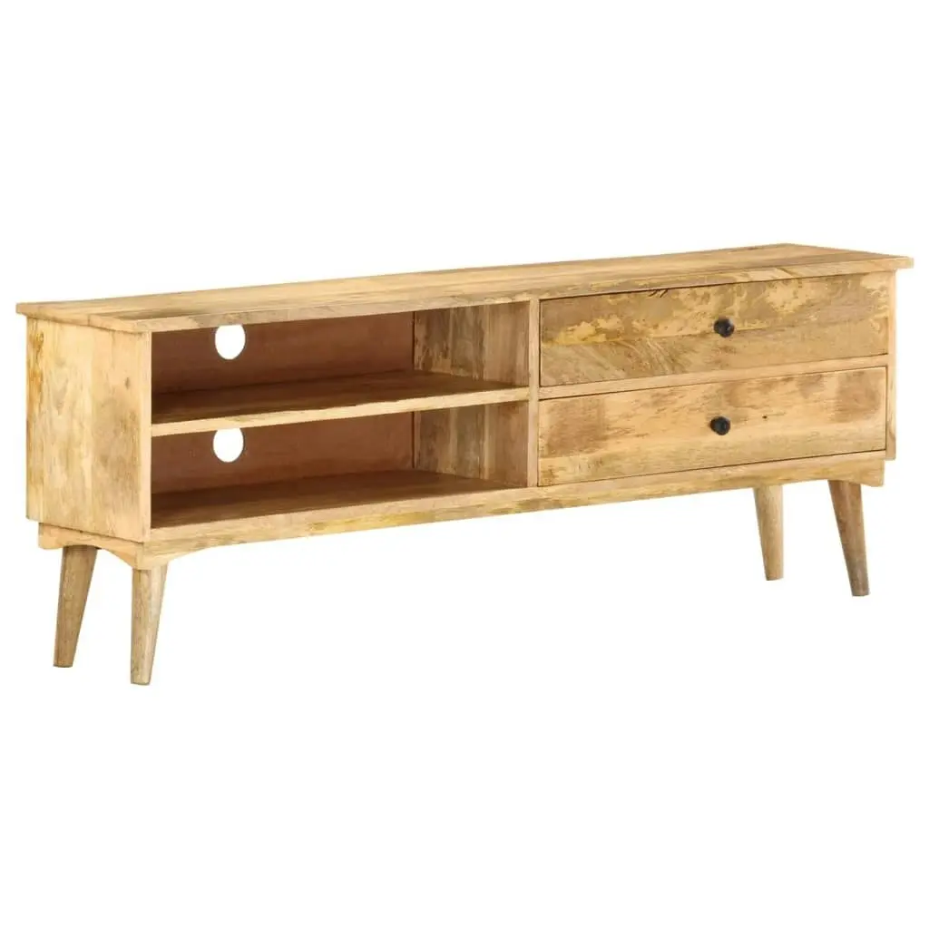 TV Cabinet 140x30x50 cm Solid Mango Wood 320797