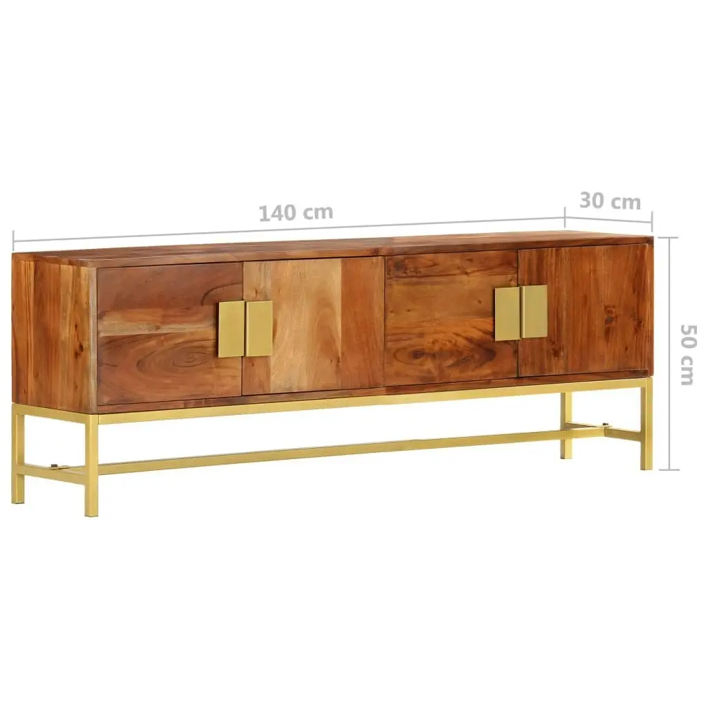 TV Cabinet 140x30x50 cm Solid Acacia Wood 285864