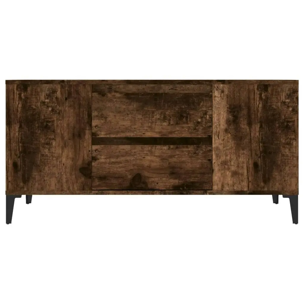 TV Cabinet Smoked Oak 102x44.5x50 cm Engineered Wood 819609