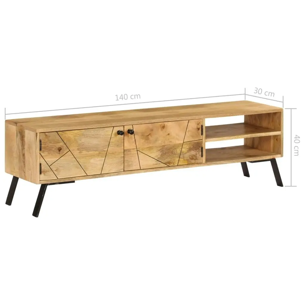 TV Cabinet Solid Mango Wood 140x30x40 cm 246154