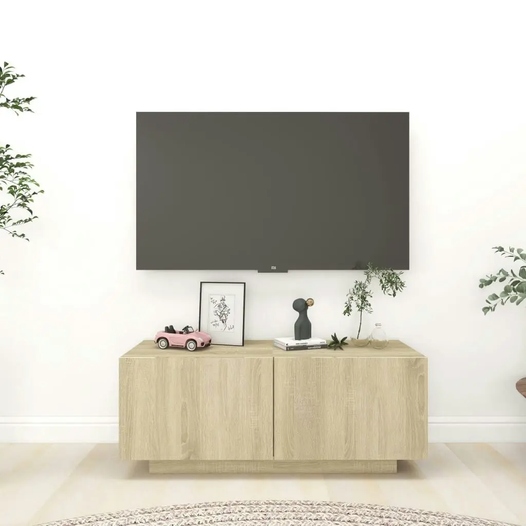 TV Cabinet Sonoma Oak 100x35x40 cm Engineered Wood 804439