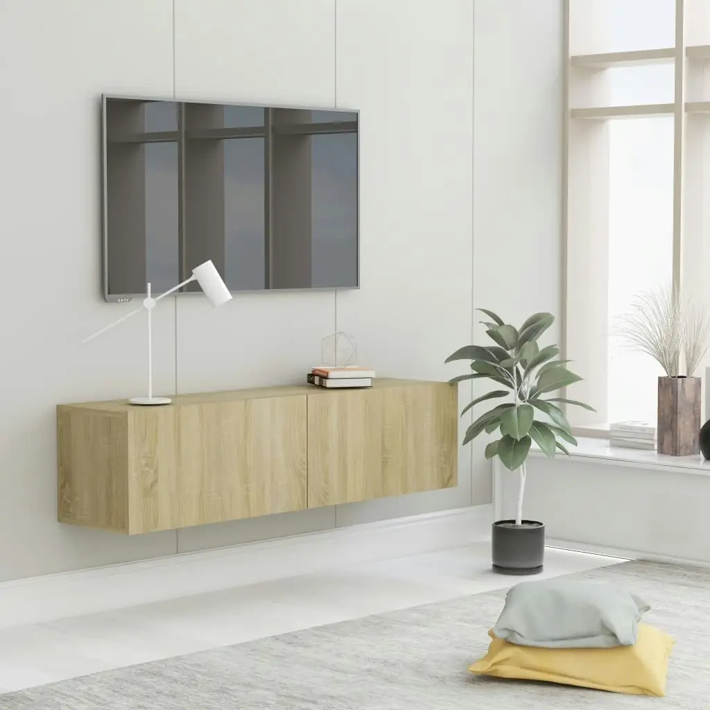 TV Cabinet Sonoma Oak 120x30x30 cm Engineered Wood 801493