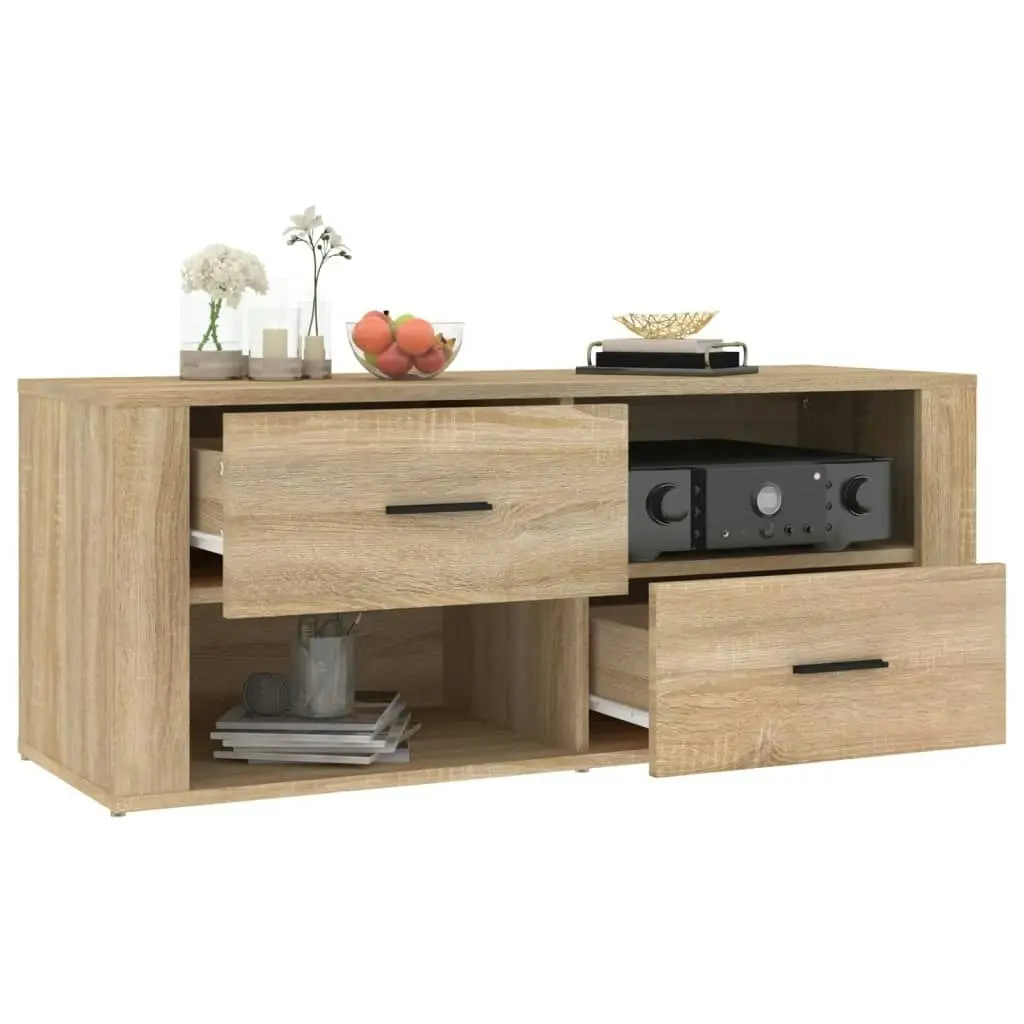 TV Cabinet Sonoma Oak 100x35x40 cm Engineered Wood 823102