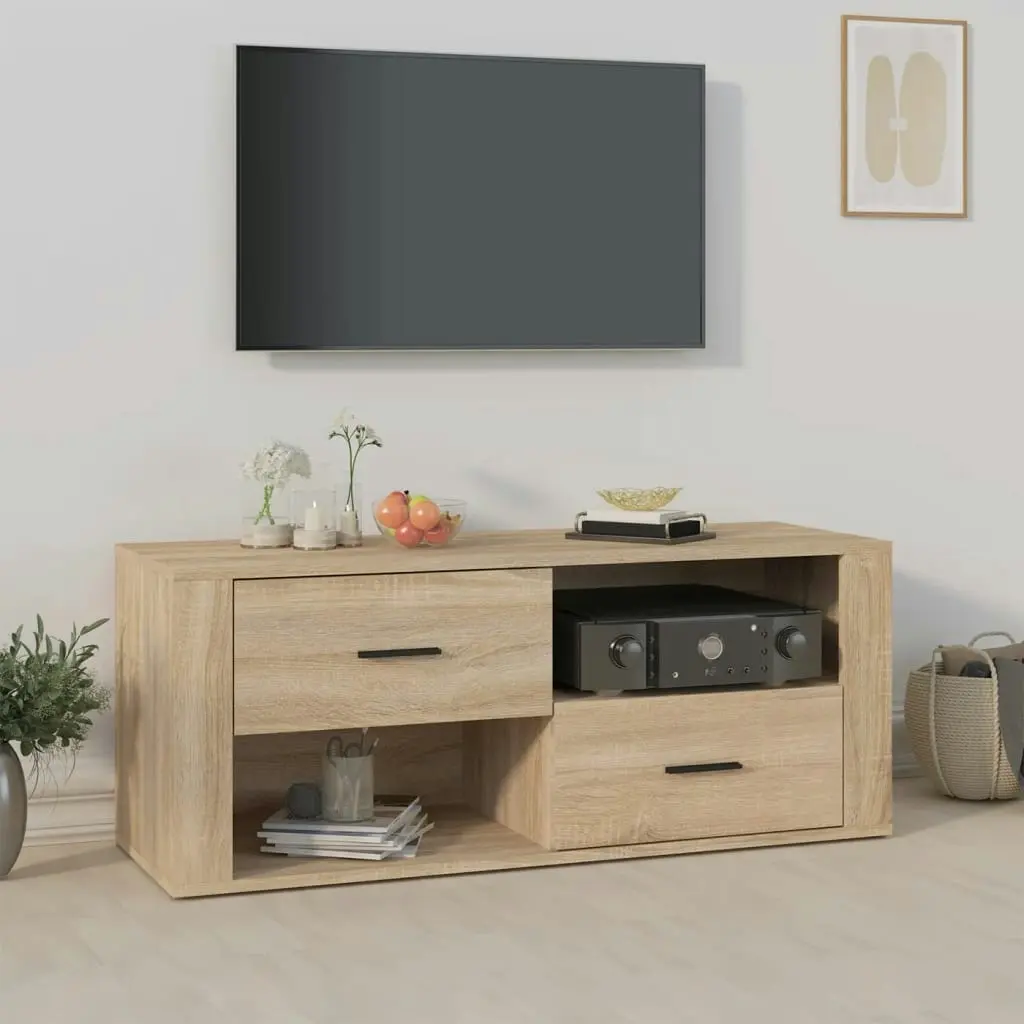 TV Cabinet Sonoma Oak 100x35x40 cm Engineered Wood 823102