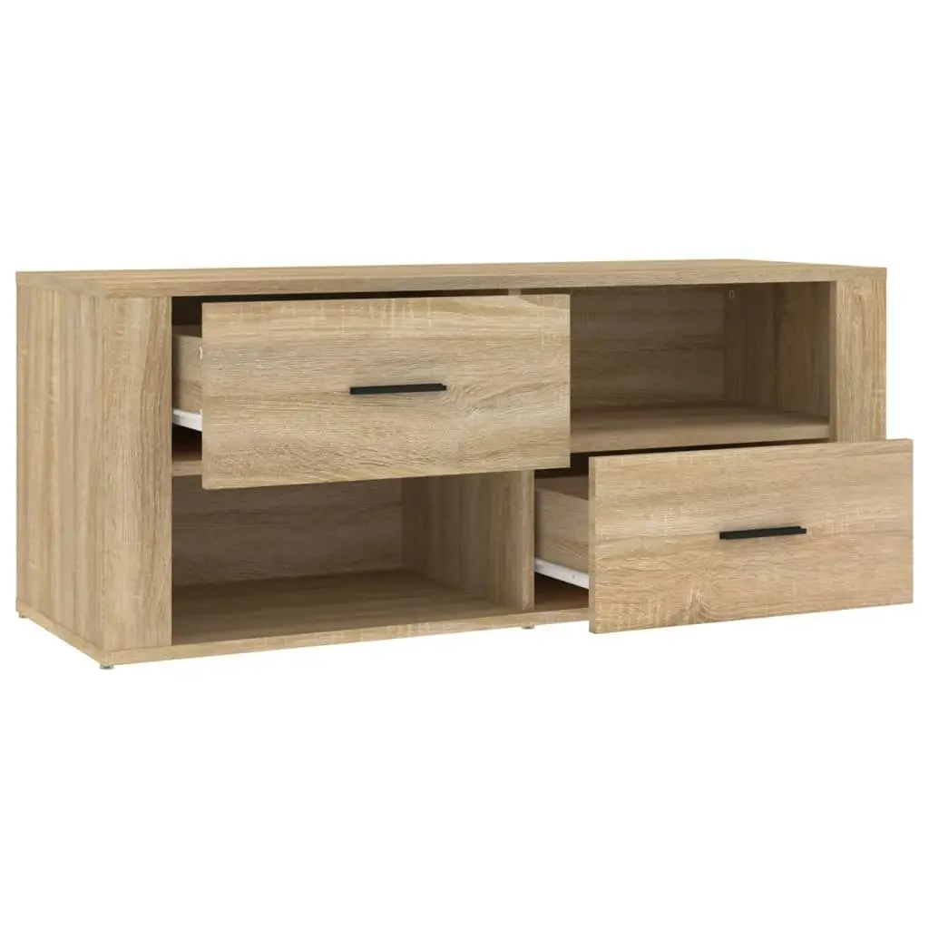 TV Cabinet Sonoma Oak 100x35x40 cm Engineered Wood 823102