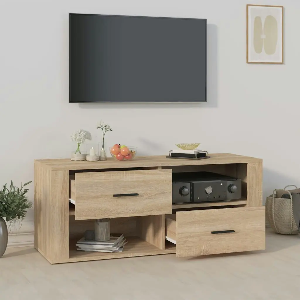 TV Cabinet Sonoma Oak 100x35x40 cm Engineered Wood 823102