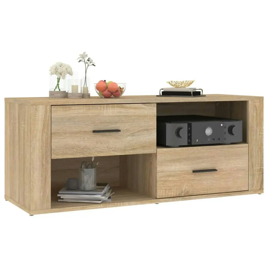 TV Cabinet Sonoma Oak 100x35x40 cm Engineered Wood 823102