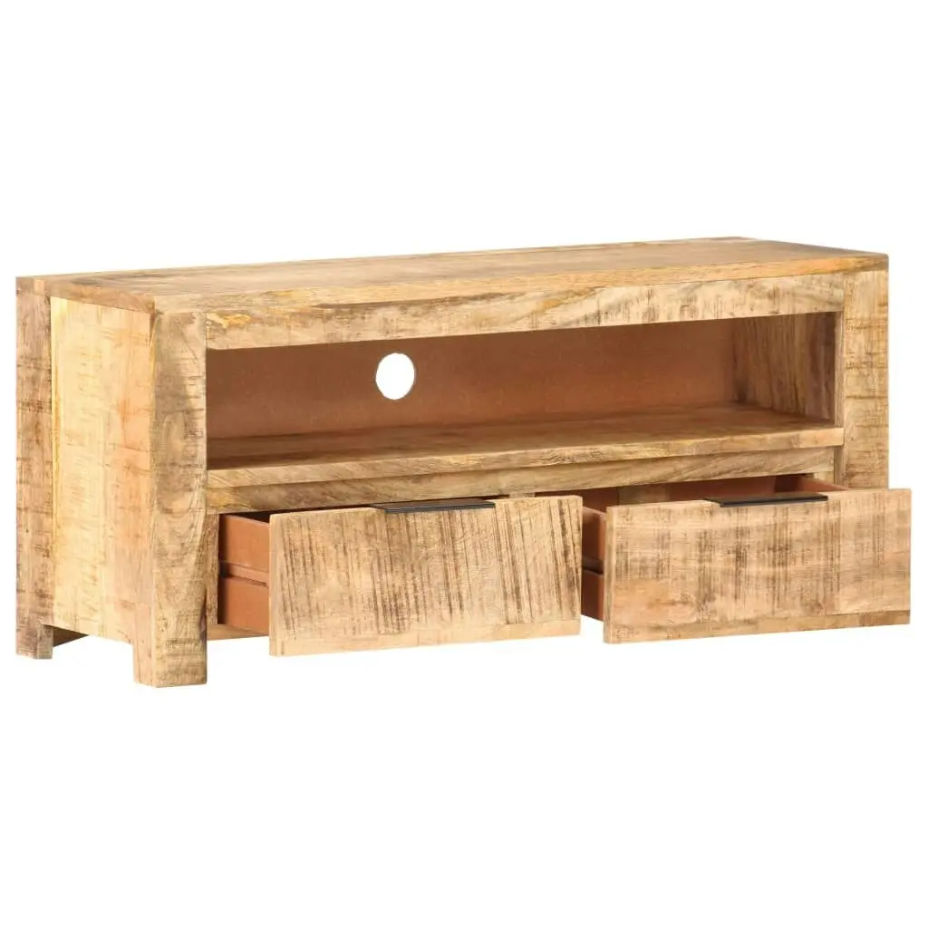 TV Cabinet 90x30x40 cm Solid Rough Mango Wood 320203