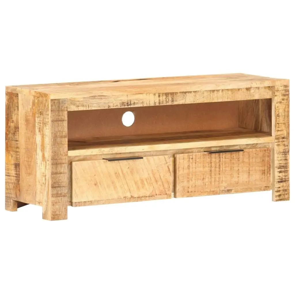 TV Cabinet 90x30x40 cm Solid Rough Mango Wood 320203