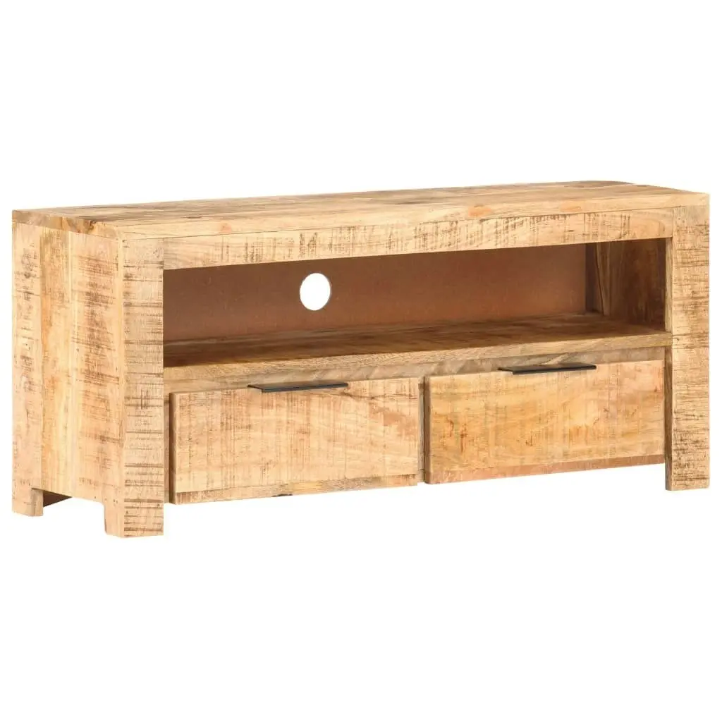 TV Cabinet 90x30x40 cm Solid Rough Mango Wood 320203