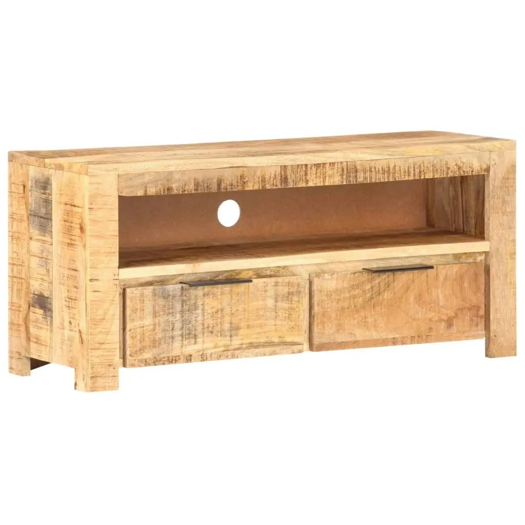 TV Cabinet 90x30x40 cm Solid Rough Mango Wood 320203