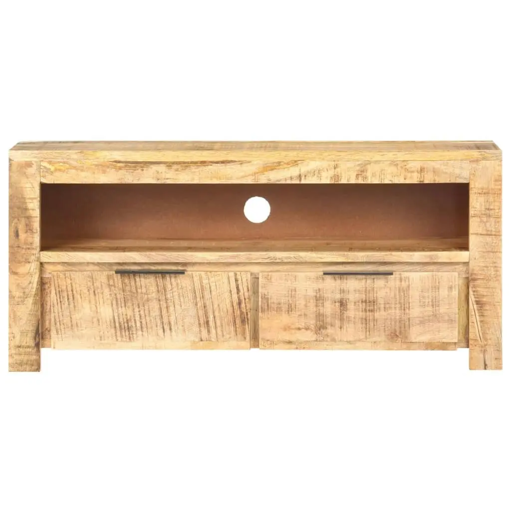 TV Cabinet 90x30x40 cm Solid Rough Mango Wood 320203