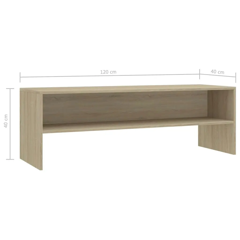 TV Cabinet Sonoma Oak 120x40x40 cm Engineered Wood 800039