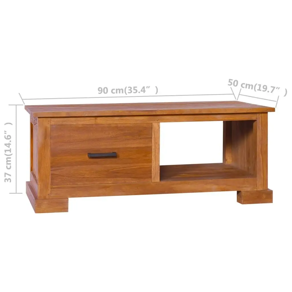 TV Cabinet 90x50x37 cm Solid Teak Wood 289082