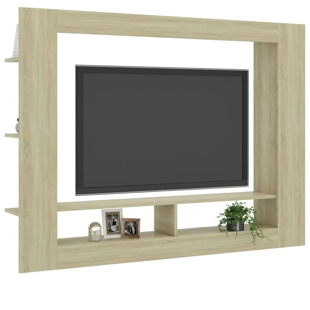 TV Cabinet Sonoma Oak 152x22x113 cm Engineered Wood 800741