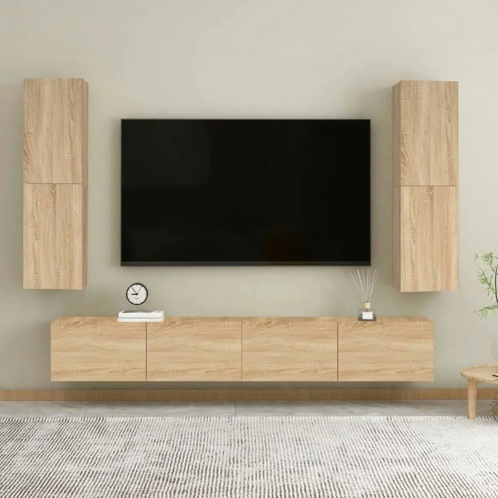 TV Cabinet Sonoma Oak 30.5x30x110 cm Engineered Wood 803368