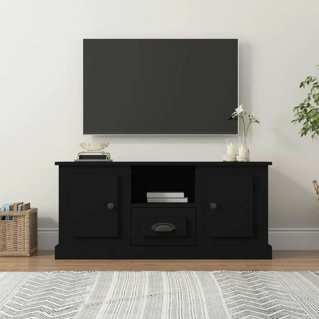 TV Cabinet Black 100x35.5x45 cm Engineered Wood 816457