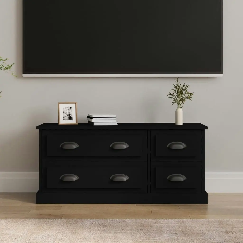 TV Cabinet Black 100x35.5x45 cm Engineered Wood 816449