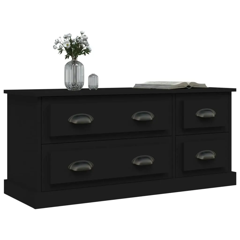 TV Cabinet Black 100x35.5x45 cm Engineered Wood 816449