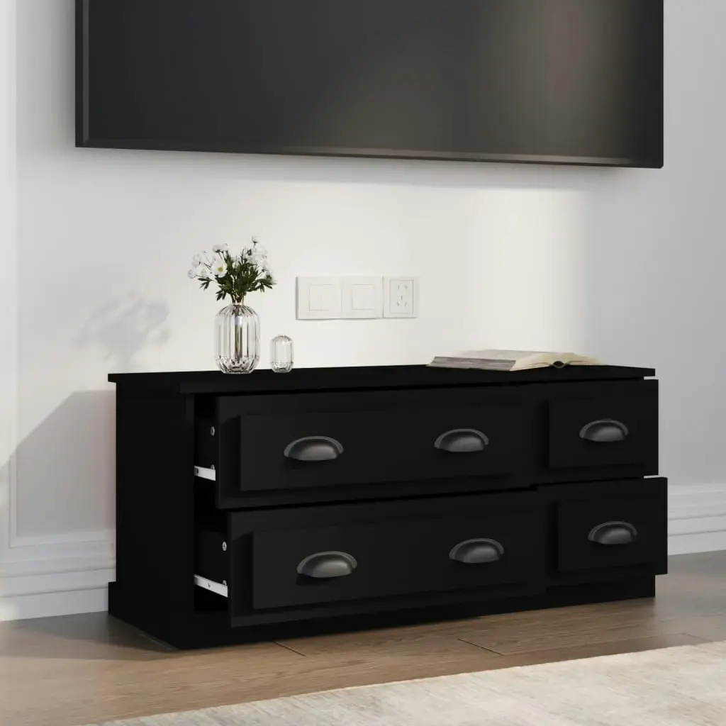 TV Cabinet Black 100x35.5x45 cm Engineered Wood 816449