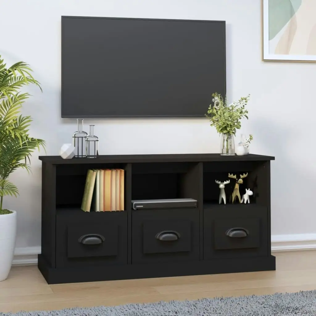 TV Cabinet Black 100x35x50 cm Engineered Wood 816289