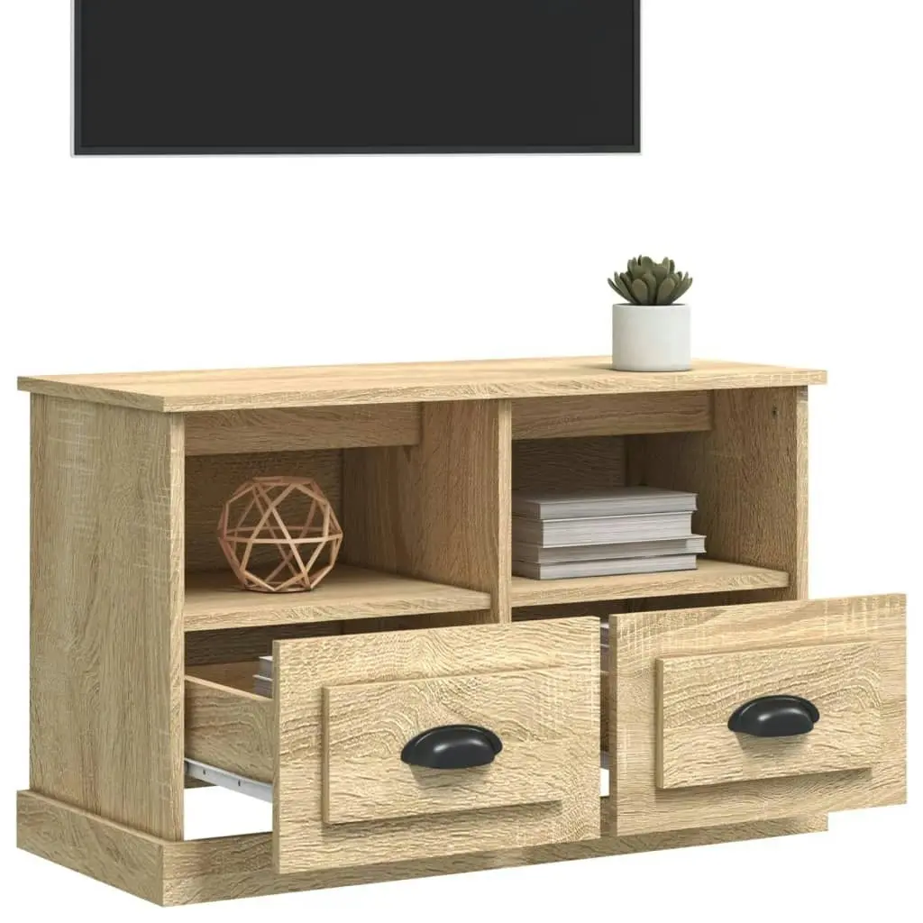 TV Cabinet Sonoma Oak 80x35x50 cm Engineered Wood 816283