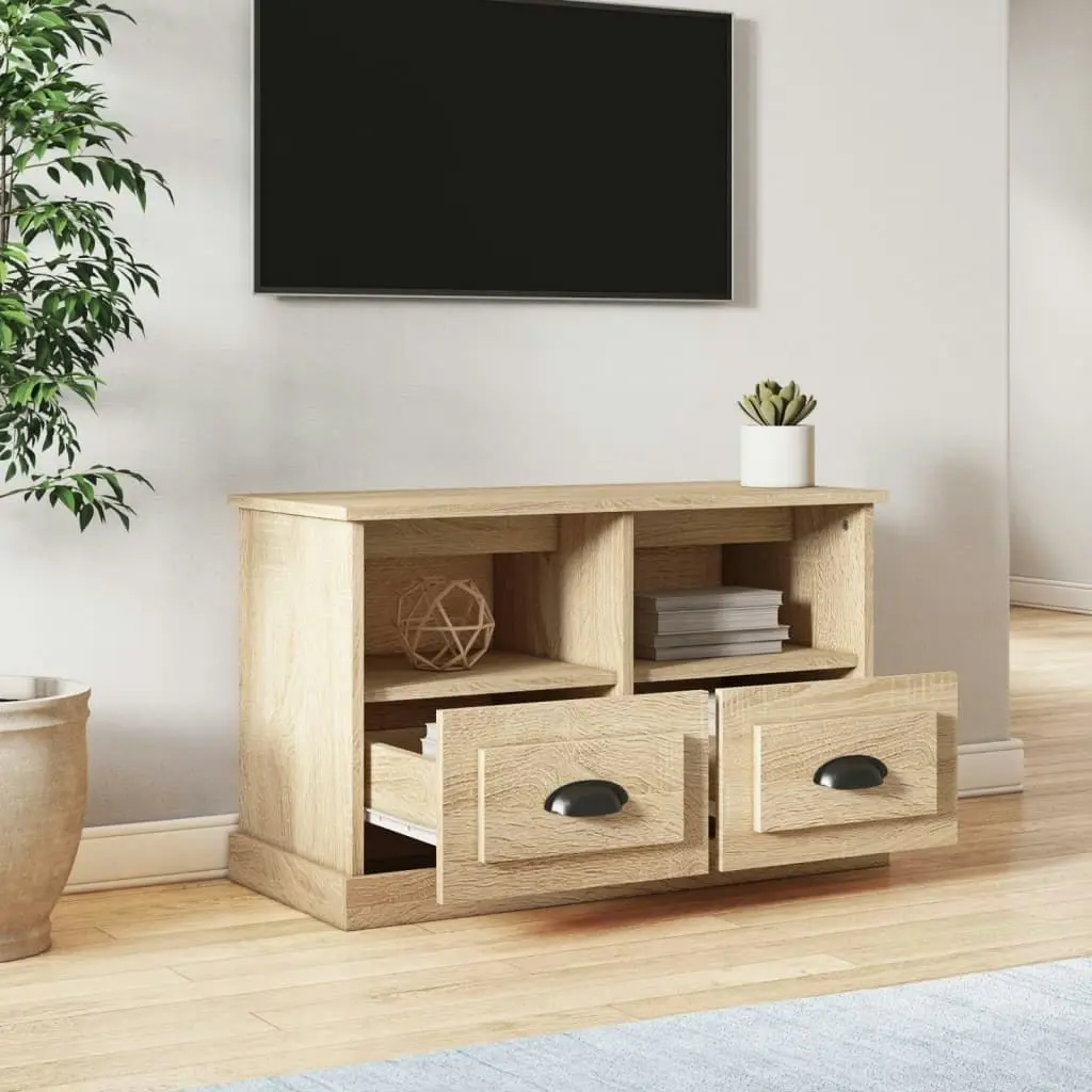 TV Cabinet Sonoma Oak 80x35x50 cm Engineered Wood 816283