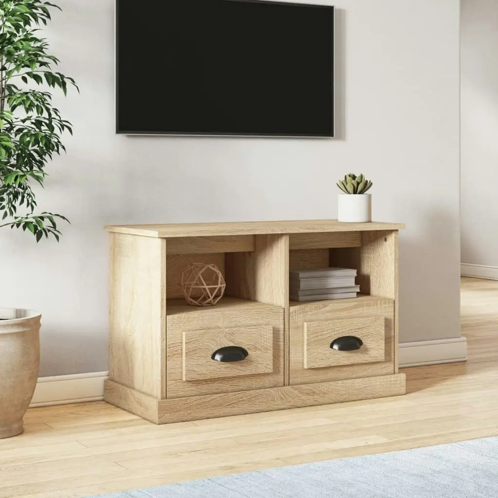 TV Cabinet Sonoma Oak 80x35x50 cm Engineered Wood 816283