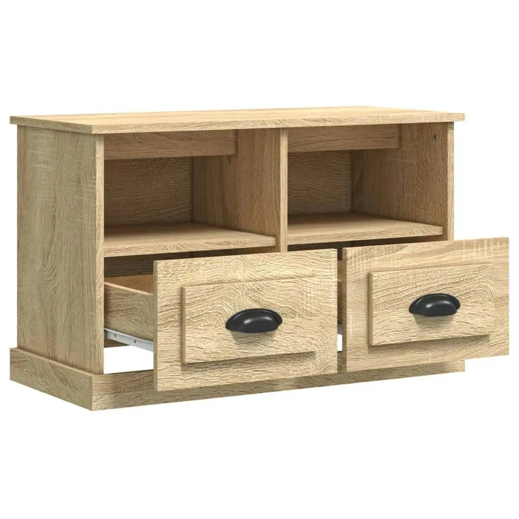 TV Cabinet Sonoma Oak 80x35x50 cm Engineered Wood 816283