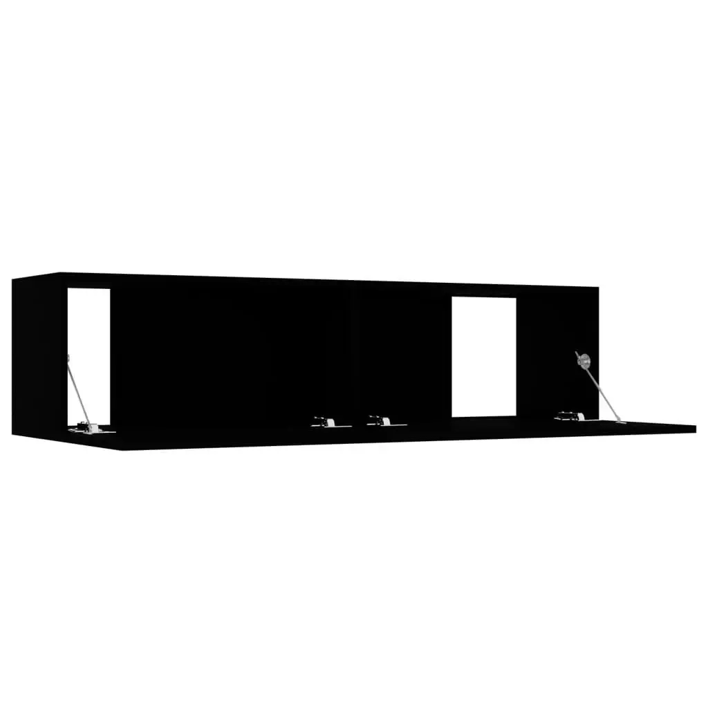 TV Cabinet Black 120x30x30 cm Engineered Wood 801491