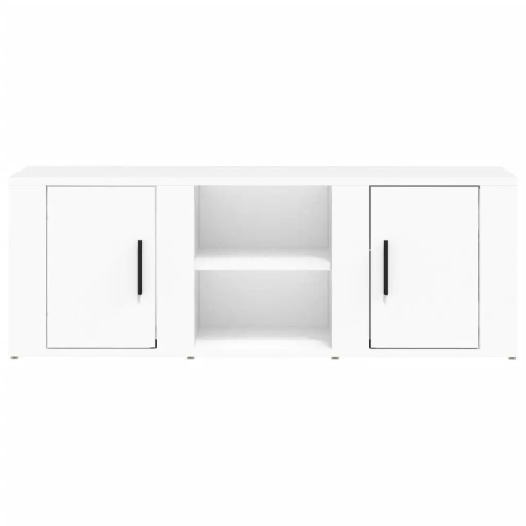 TV Cabinet White 100x31.5x35 cm Engineered Wood 819428