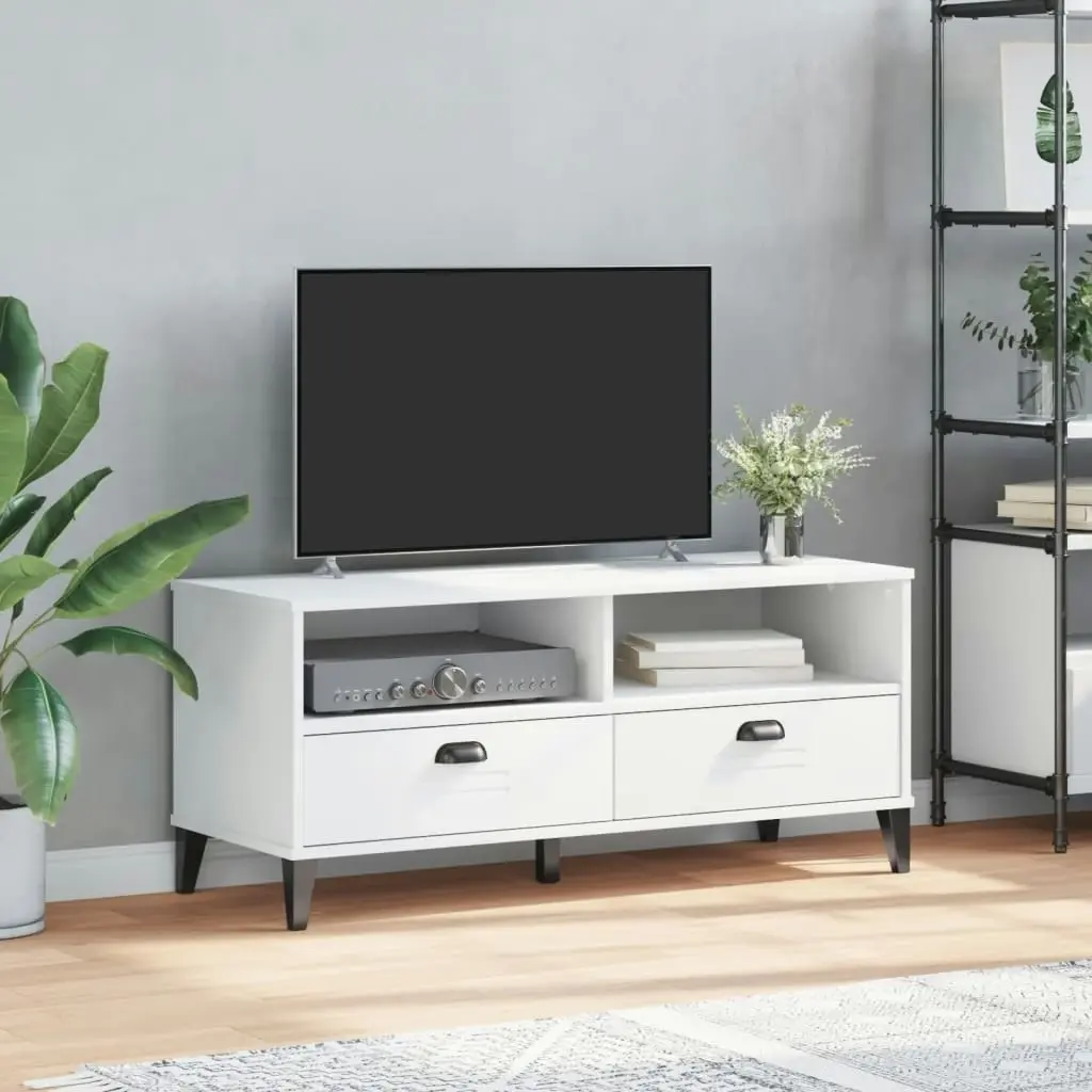 TV Cabinet VIKEN White Engineered Wood 374929