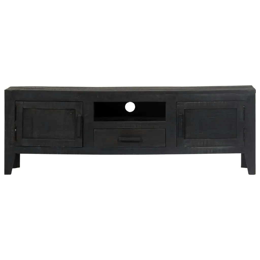 TV Cabinet Black 118x30x40 cm Solid Mango Wood 247985