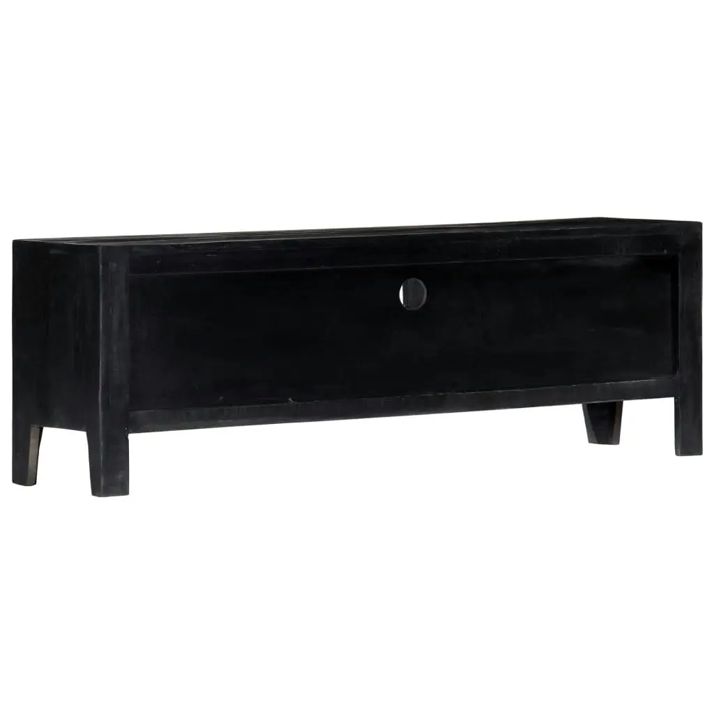 TV Cabinet Black 118x30x40 cm Solid Mango Wood 247985