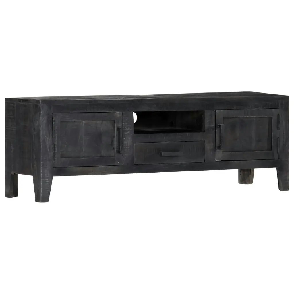 TV Cabinet Black 118x30x40 cm Solid Mango Wood 247985