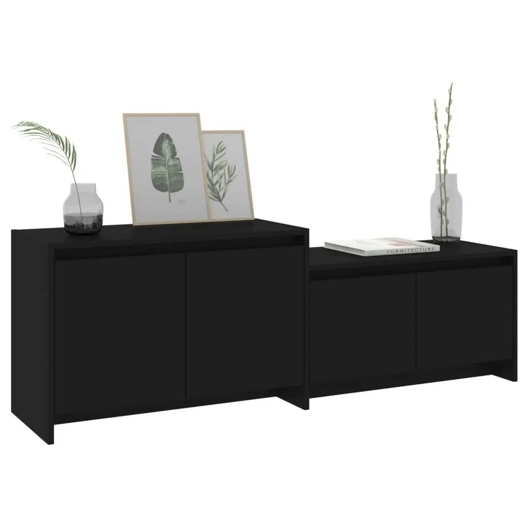 TV Cabinet Black 146.5x35x50 cm Engineered Wood 809810