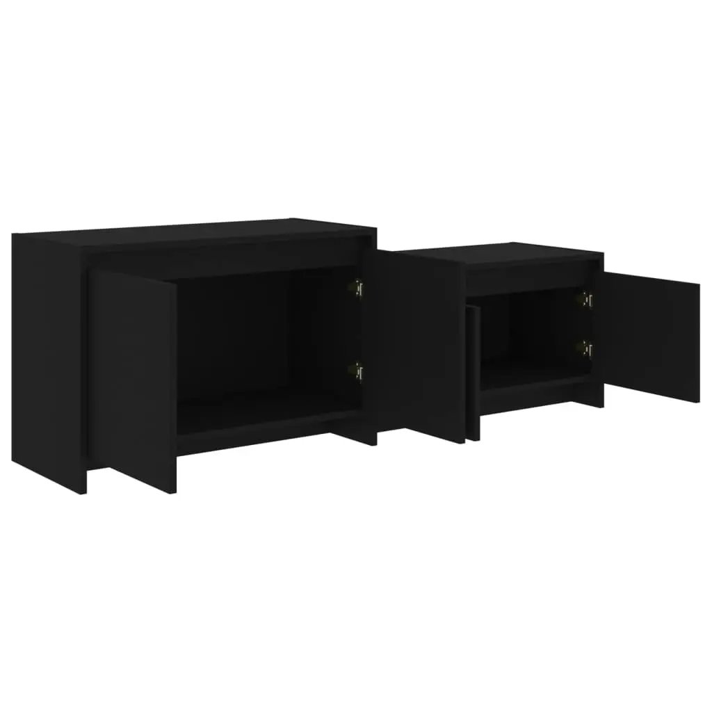 TV Cabinet Black 146.5x35x50 cm Engineered Wood 809810