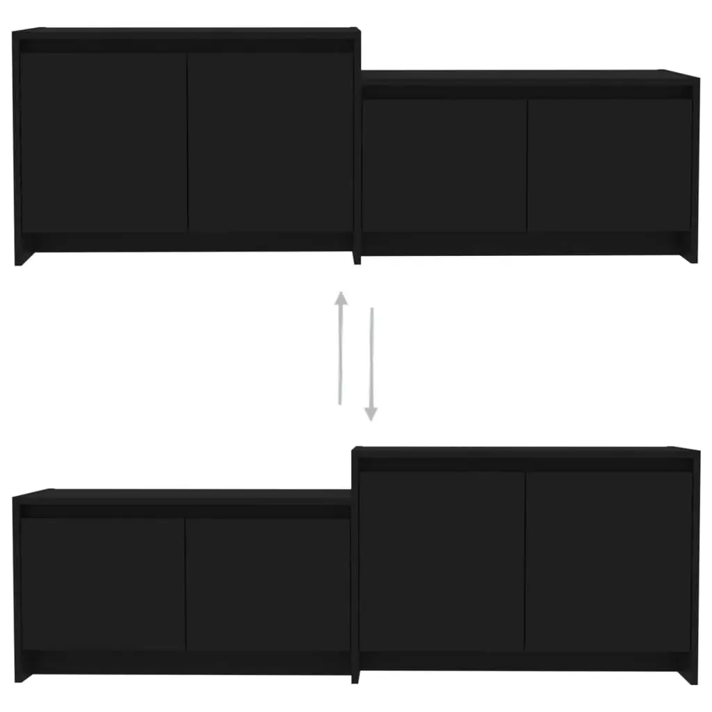 TV Cabinet Black 146.5x35x50 cm Engineered Wood 809810