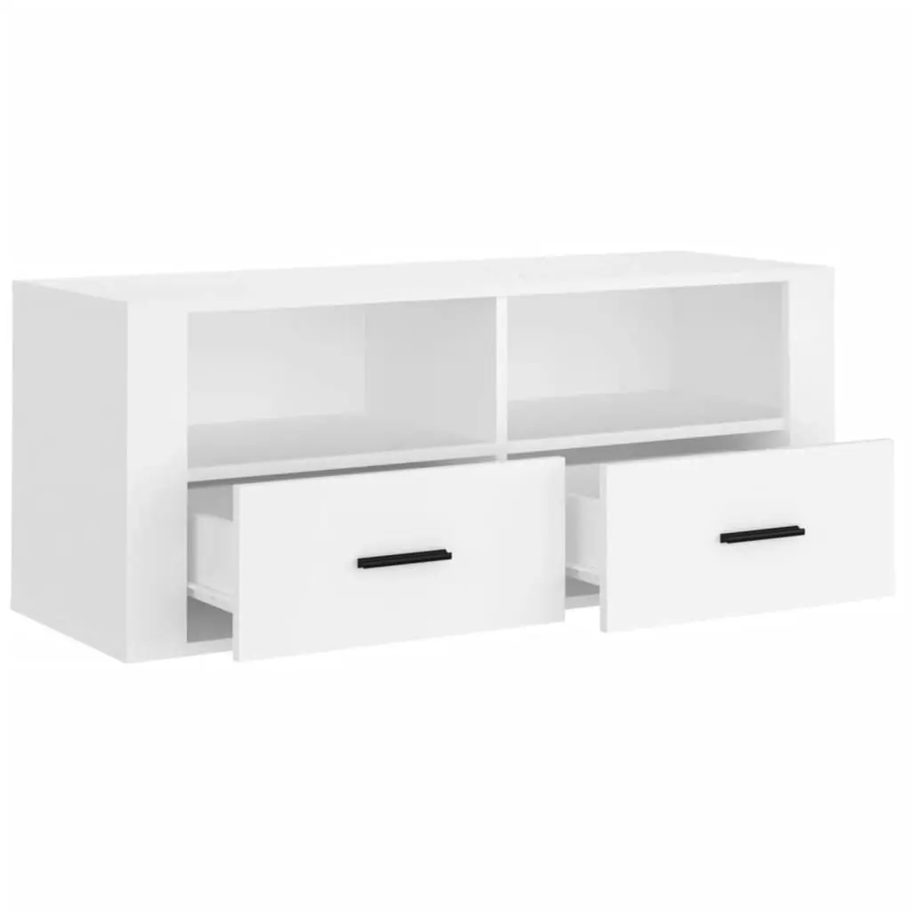 TV Cabinet White 100x35x40 cm Engineered Wood 816808