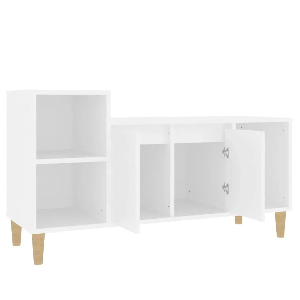 TV Cabinet White 100x35x55 cm Engineered Wood 821172