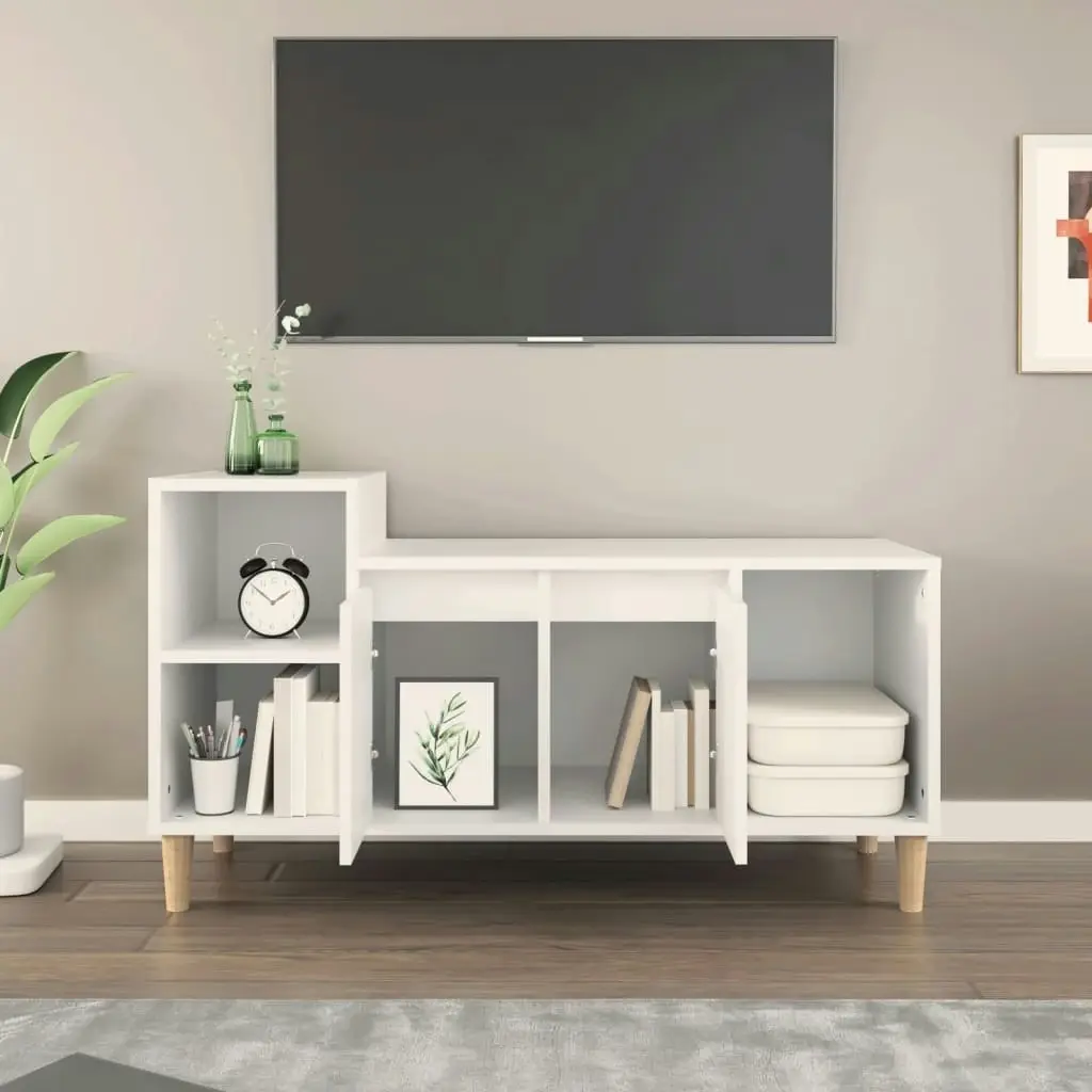 TV Cabinet White 100x35x55 cm Engineered Wood 821172