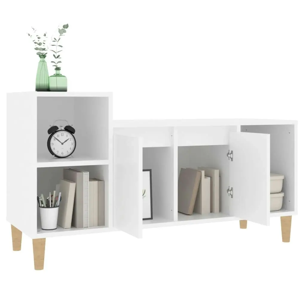 TV Cabinet White 100x35x55 cm Engineered Wood 821172