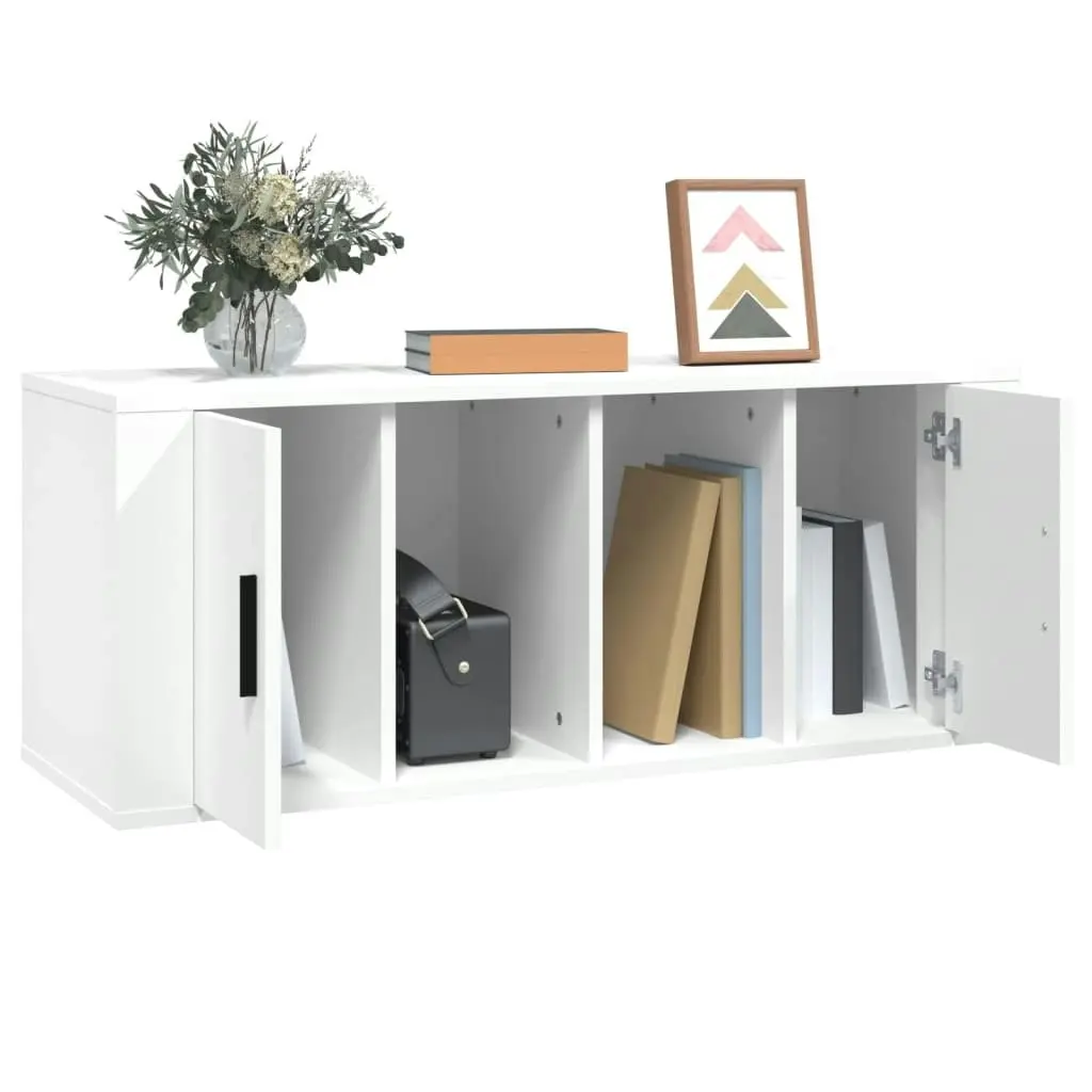 TV Cabinet White 100x35x40 cm Engineered Wood 816800