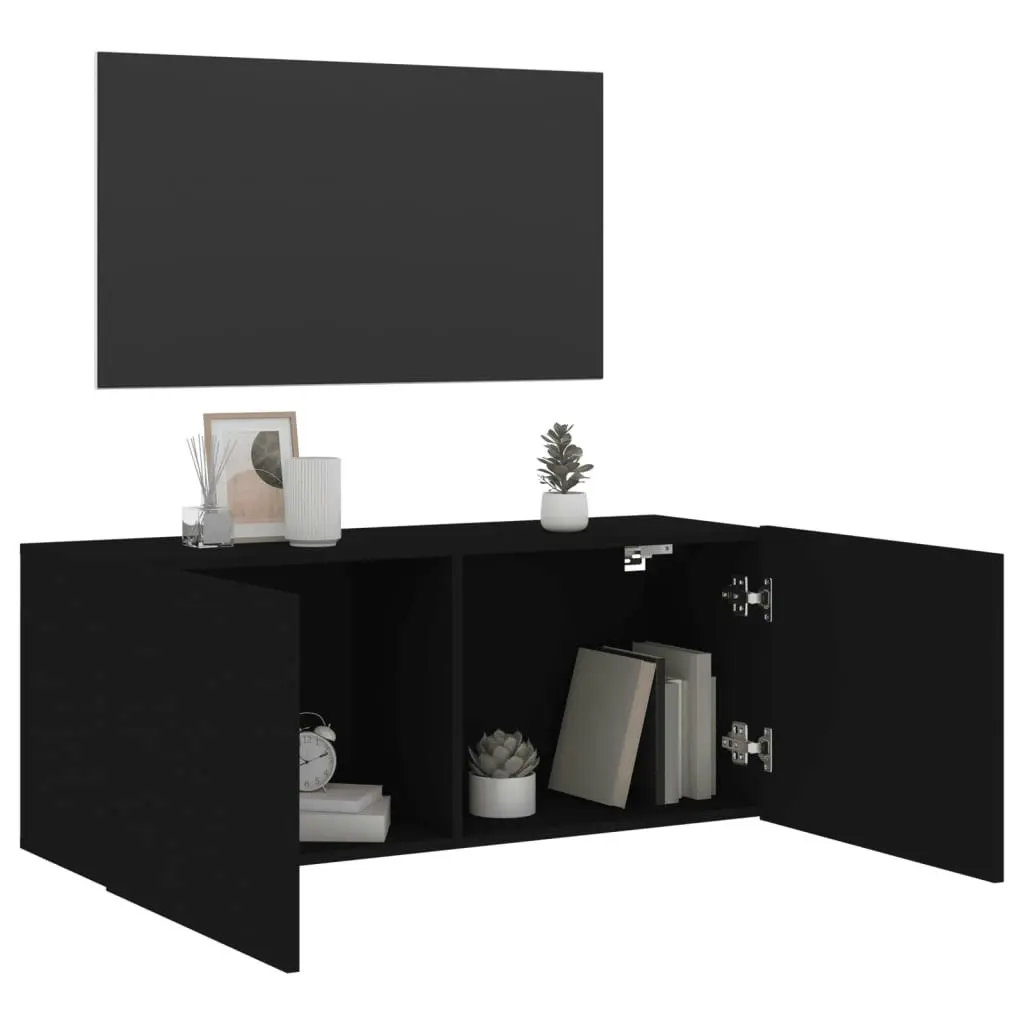 TV Cabinet Wall-mounted Black 100x30x41 cm 836967