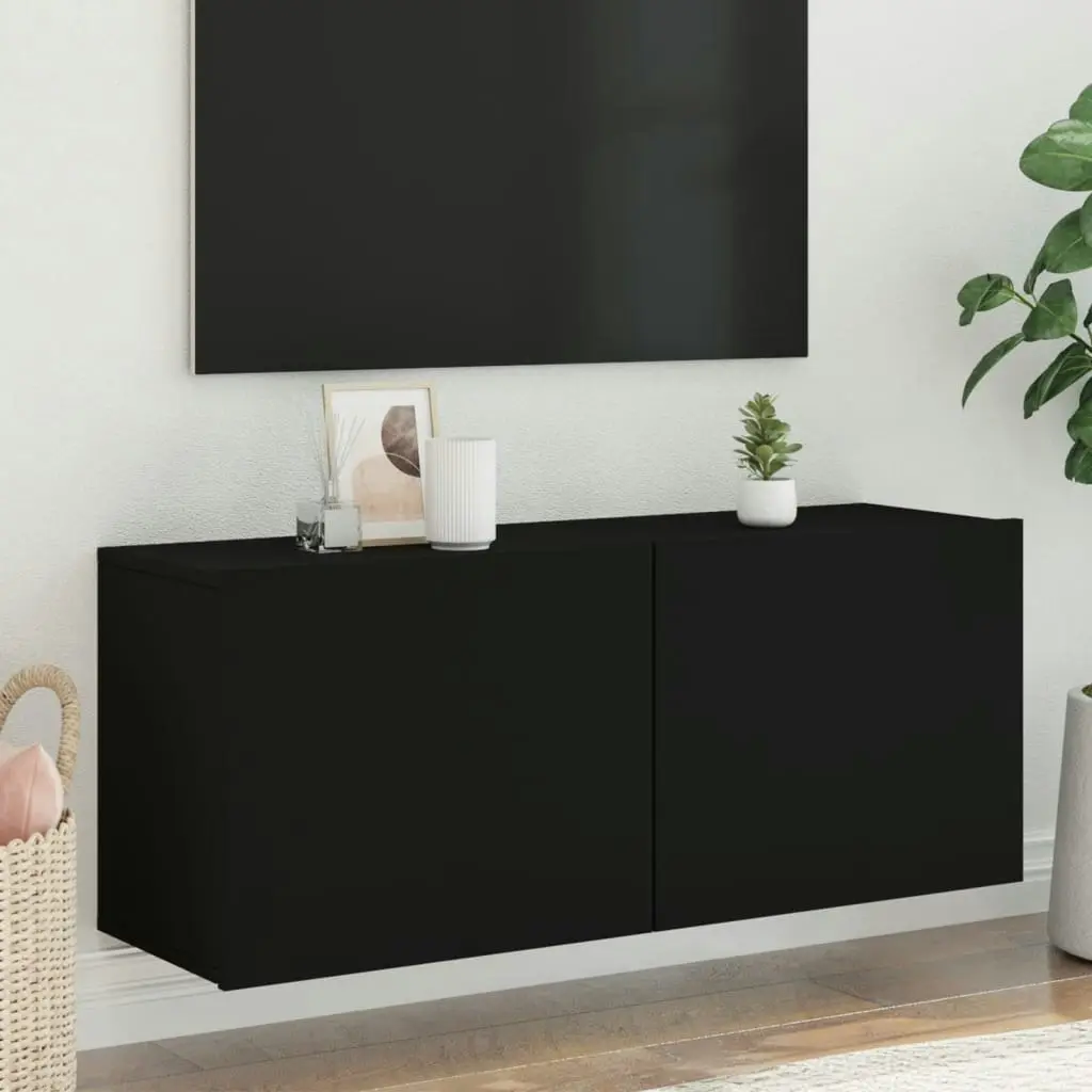 TV Cabinet Wall-mounted Black 100x30x41 cm 836967